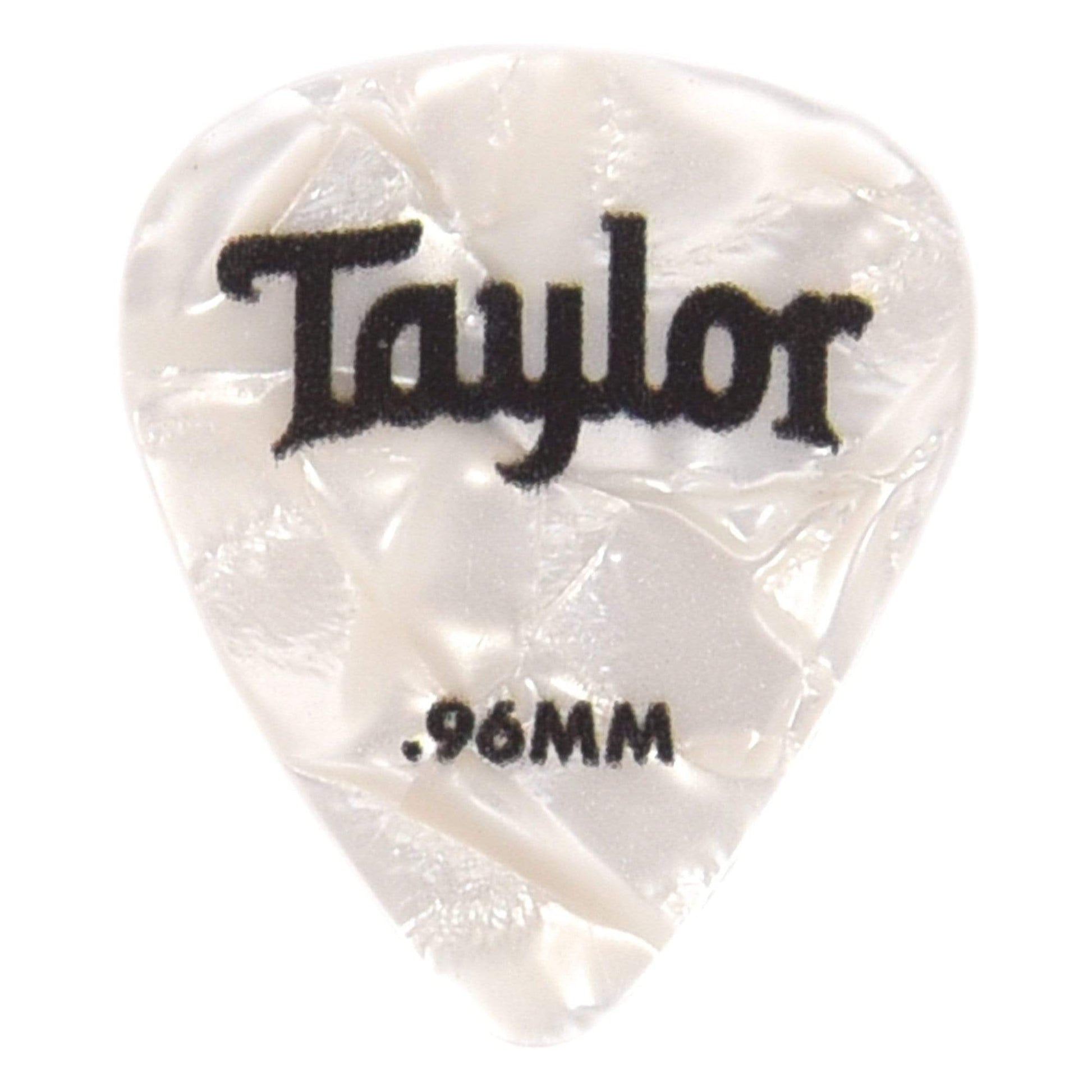 Taylor Celluloid 351 Picks White Pearl 0.96mm 4 Pack (48) Bundle Accessories / Picks