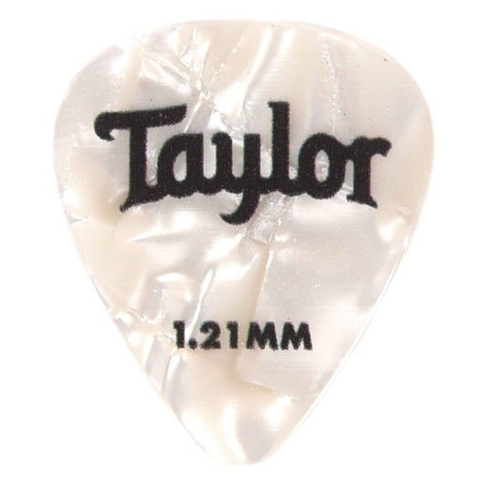 Taylor Celluloid 351 Picks White Pearl 1.21mm 12-Pack Accessories / Picks