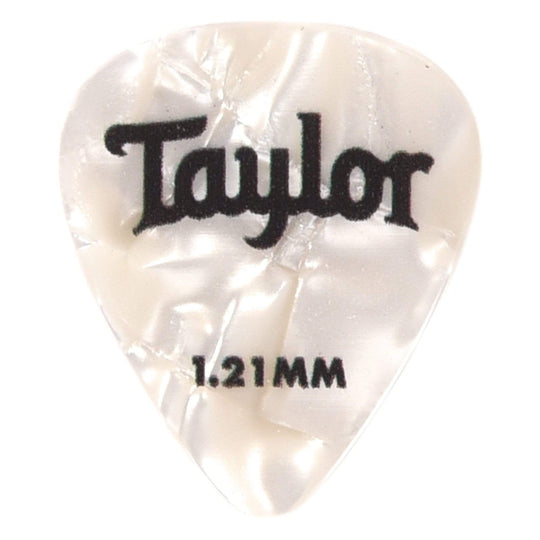 Taylor Celluloid 351 Picks White Pearl 1.21mm 4 Pack (48) Bundle Accessories / Picks