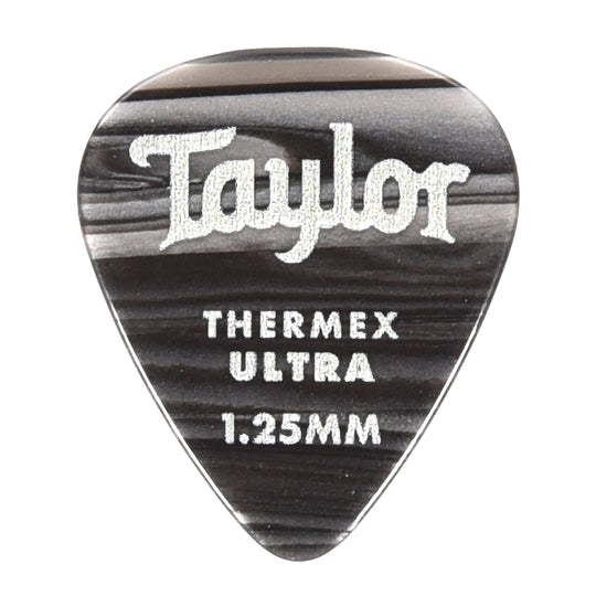 Taylor Premium Darktone 351 Thermex Ultra Picks Black Onyx 1.25mm 2 Pack (12) Bundle Accessories / Picks