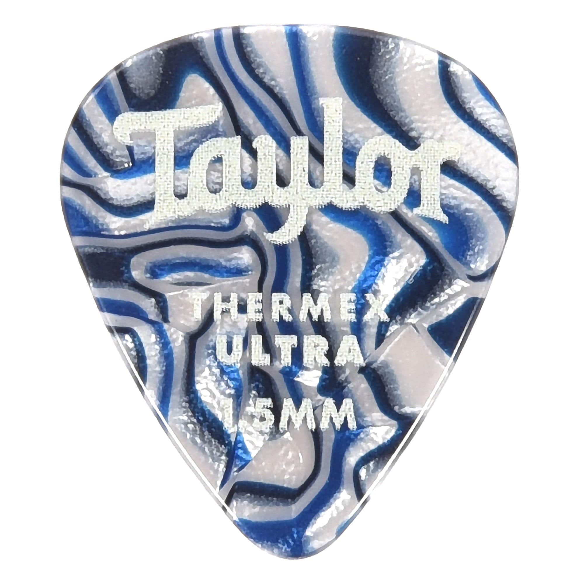 Taylor Premium Darktone 351 Thermex Ultra Picks Blue Swirl 1.50mm 2 Pack (12) Bundle Accessories / Picks