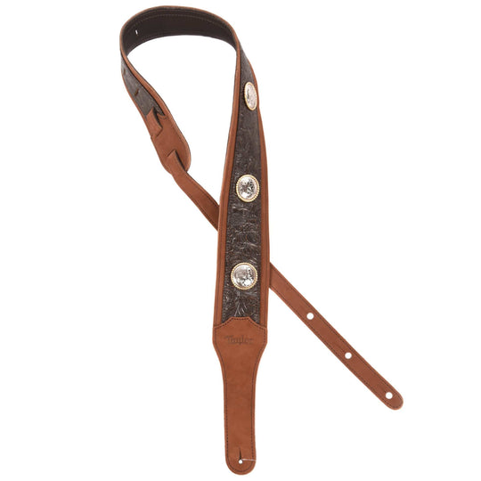 Taylor Grand Pacific Strap Brown Leather Nickel Conchos 3