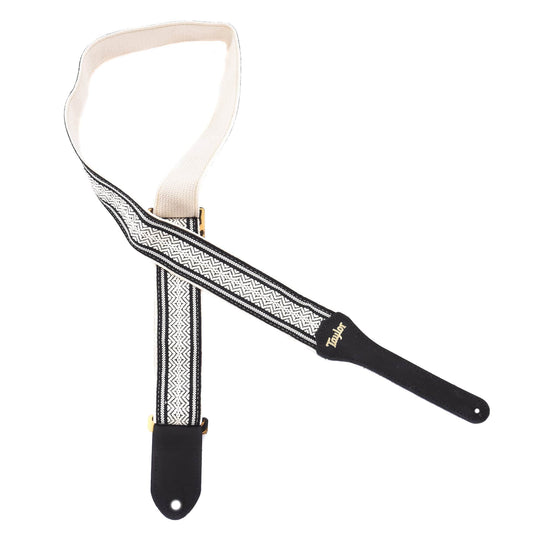 Taylor Strap White/Black Jacquard Cotton 2