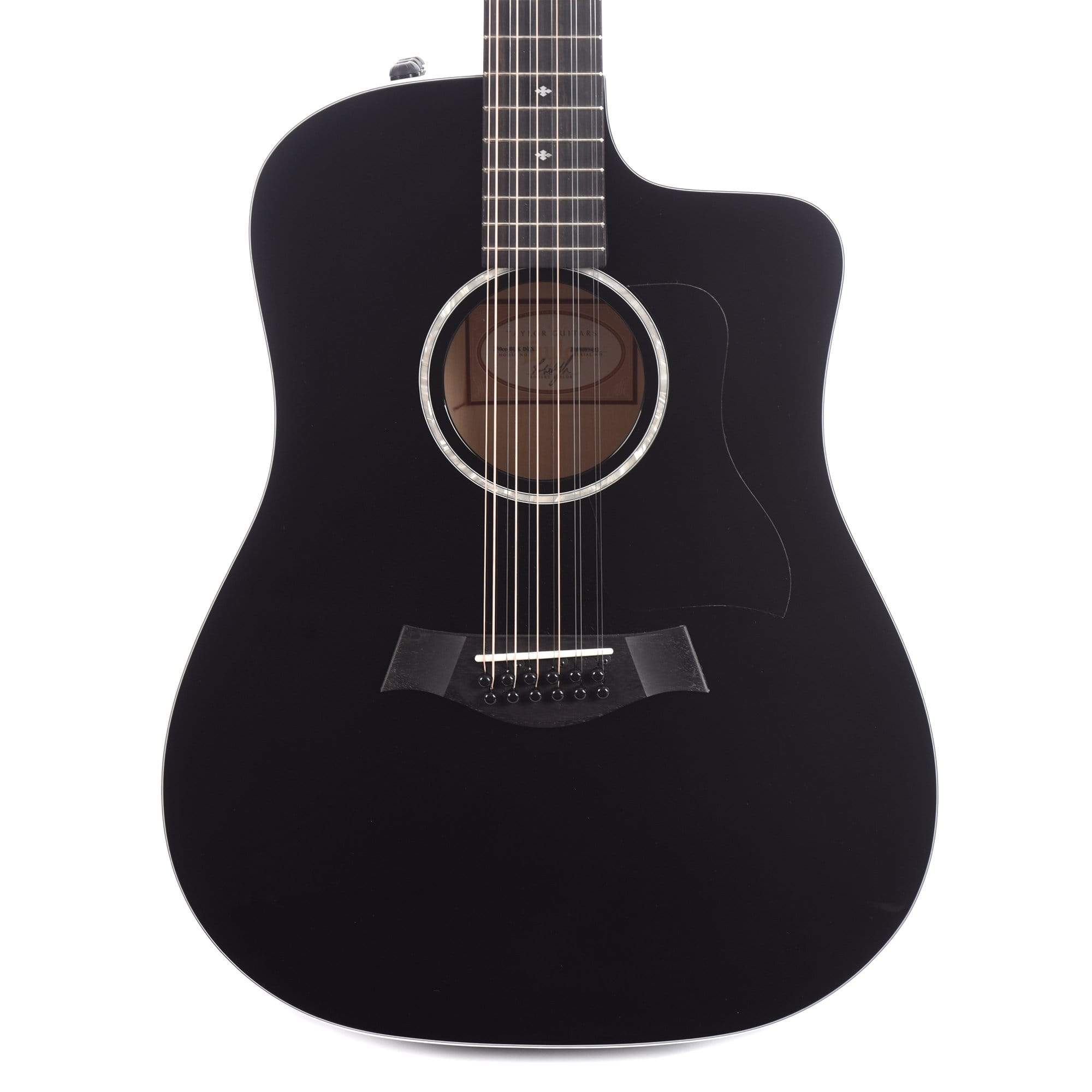 Taylor 250ce-BLK Deluxe 12-String Dreadnought Sitka/Maple Black ES2 Acoustic Guitars / 12-String