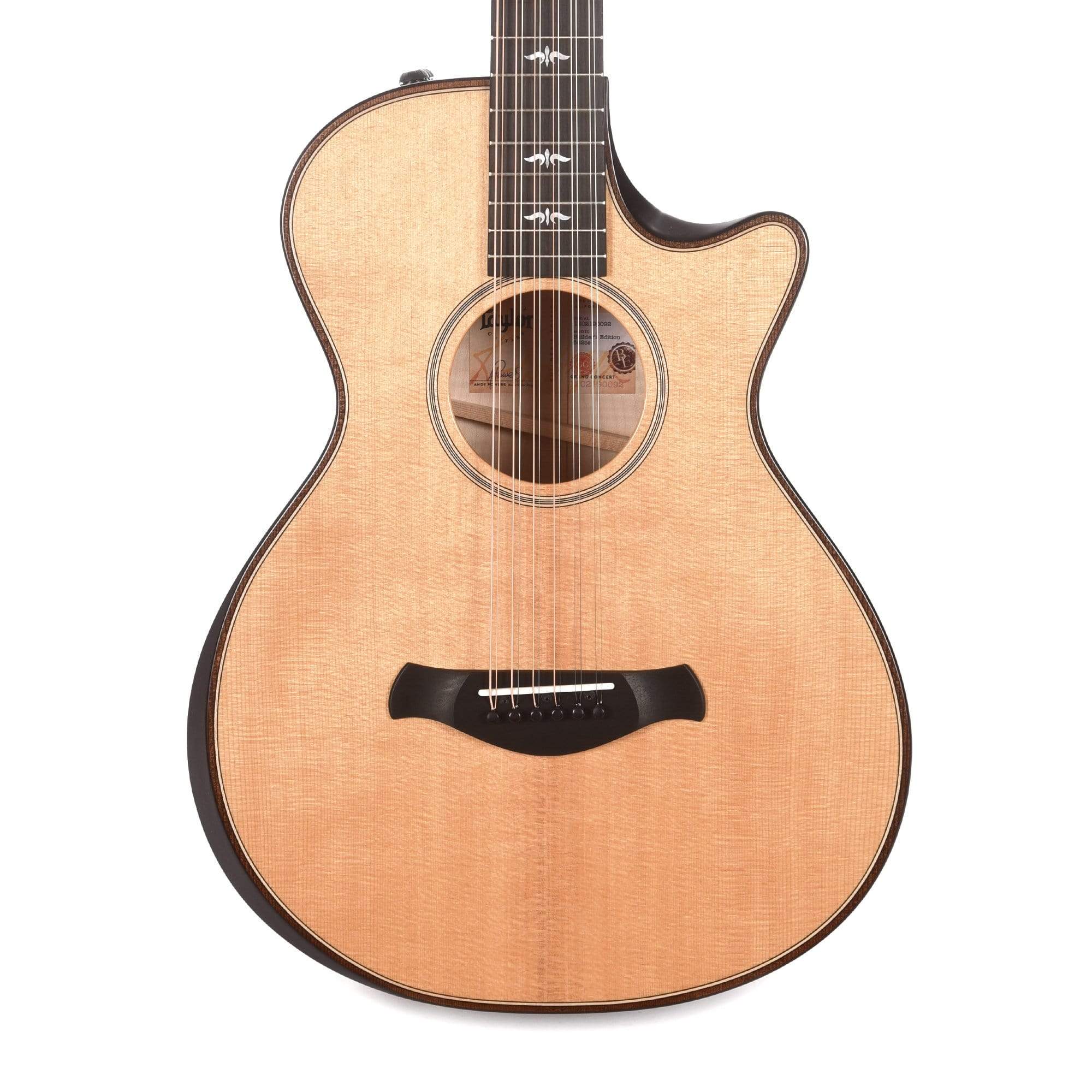 Taylor Builder's Edition 652ce 12-String Grand Concert Torrefied Spruce/Big Leaf Maple Natural ES2 Acoustic Guitars / 12-String