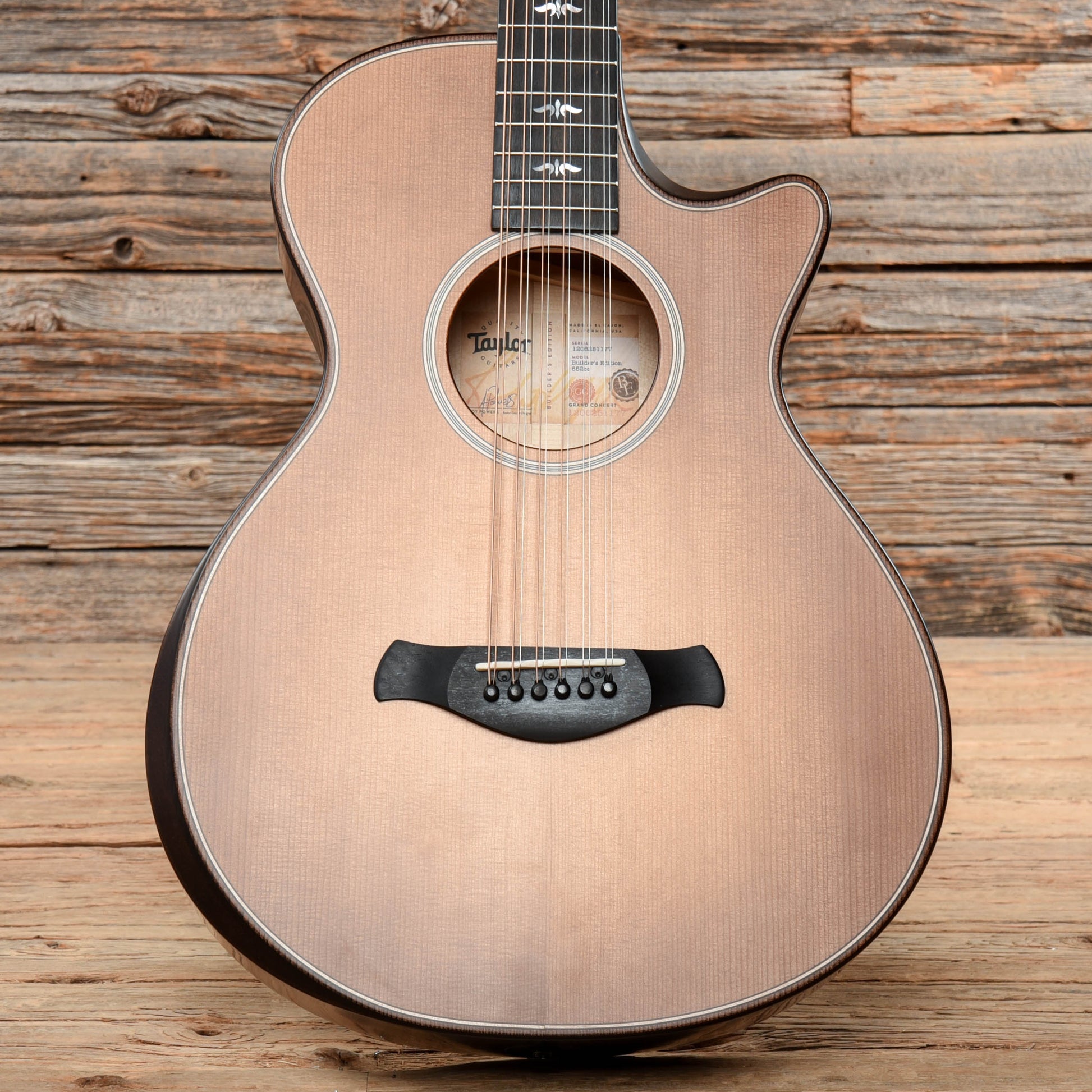 Taylor Builder's Edition 652ce 12-String Grand Concert Torrefied Spruce/Big Leaf Maple Wild Honey Burst ES2 Acoustic Guitars / 12-String