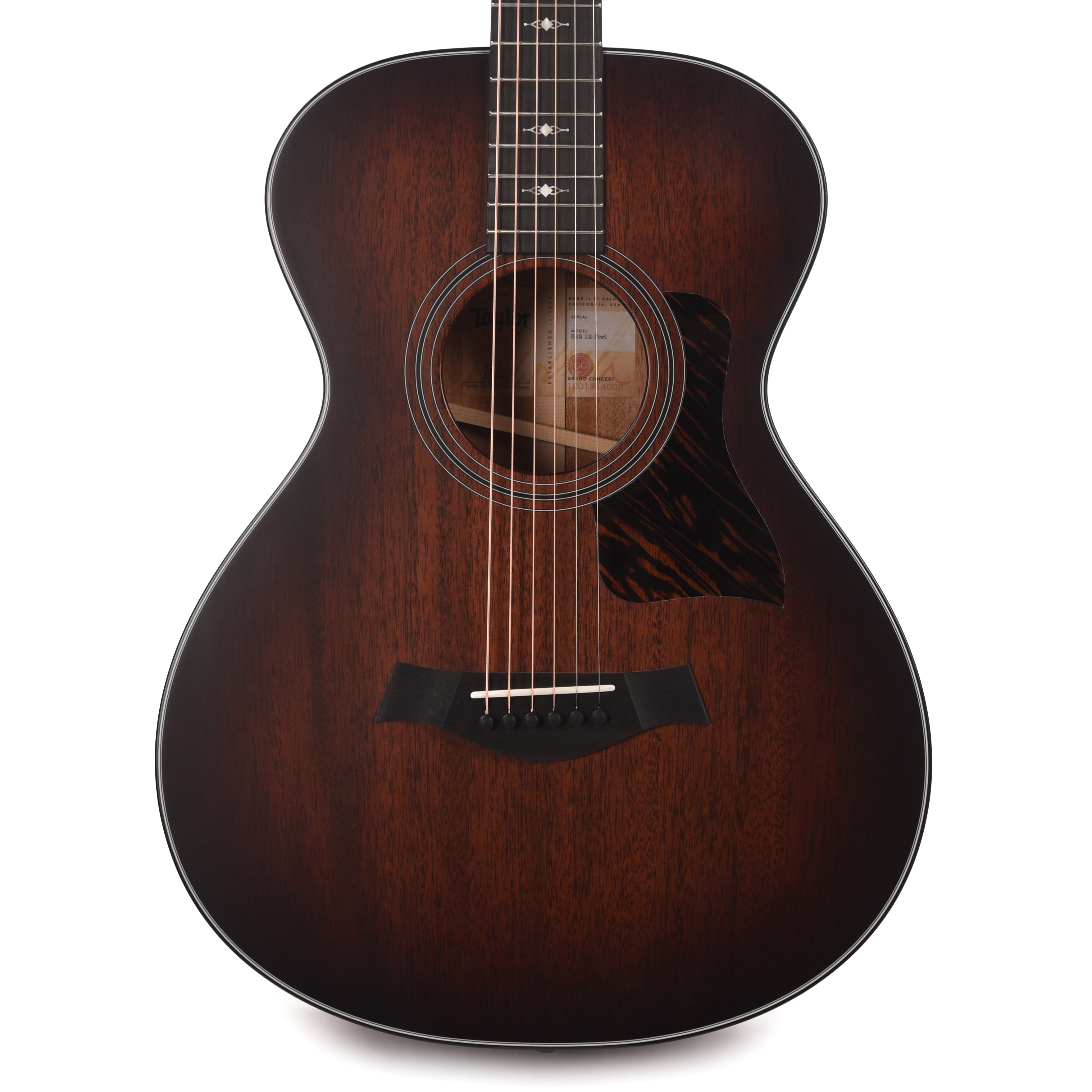 Taylor 322 12-Fret Grand Concert Mahogany Shaded Edgeburst Acoustic Guitars / Concert