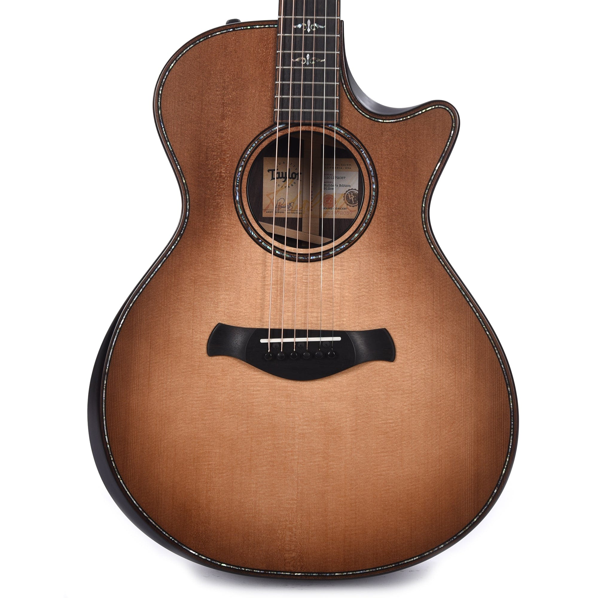 Taylor Builder's Edition 912ce Grand Concert Lutz Spruce/Rosewood Wild Honey Burst ES2 Acoustic Guitars / Concert
