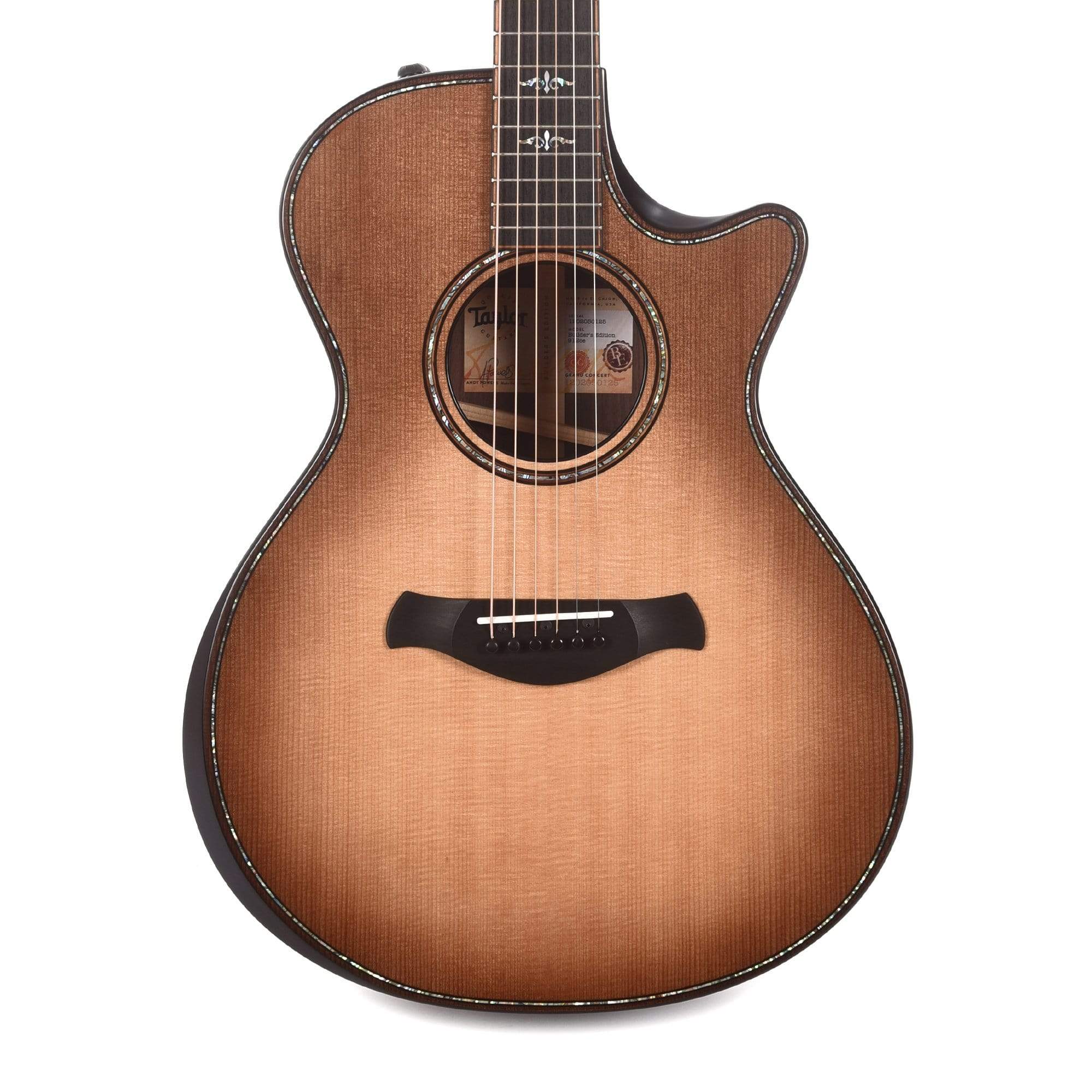 Taylor Builder's Edition 912ce Grand Concert Lutz Spruce/Rosewood Wild Honey Burst ES2 Acoustic Guitars / Concert