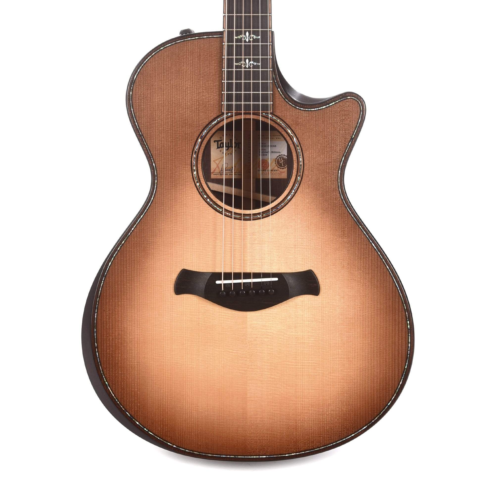 Taylor Builder's Edition 912ce Grand Concert Lutz Spruce/Rosewood Wild Honey Burst ES2 Acoustic Guitars / Concert