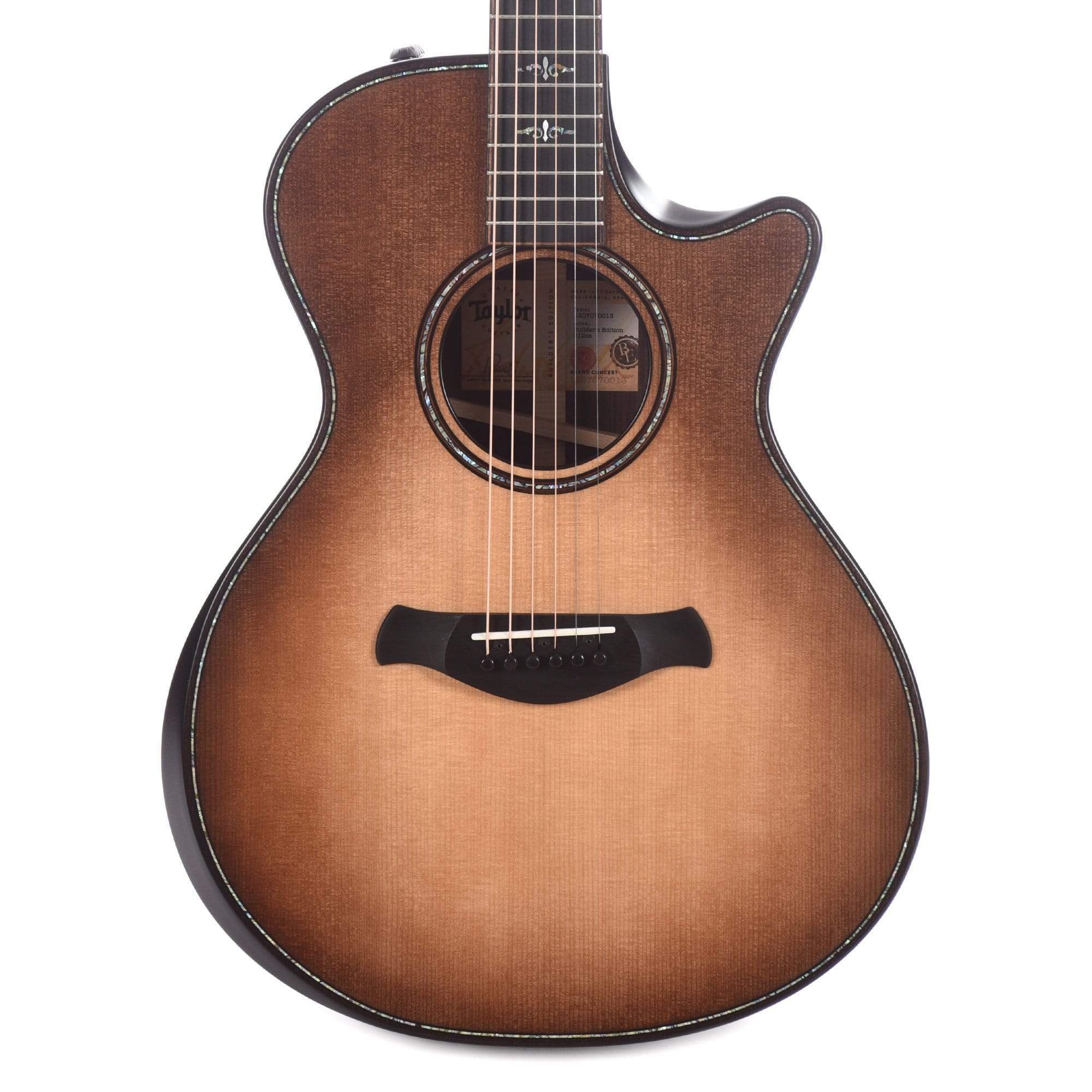 Taylor Builder's Edition 912ce Grand Concert Lutz Spruce/Rosewood Wild Honey Burst ES2 Acoustic Guitars / Concert