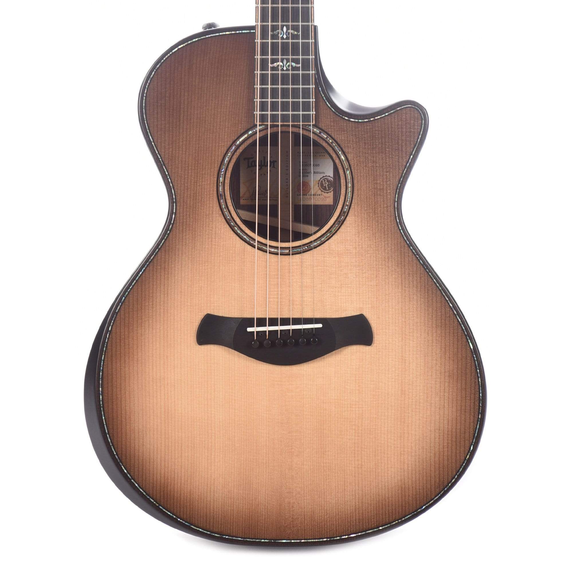 Taylor Builder's Edition 912ce Grand Concert Lutz Spruce/Rosewood Wild Honey Burst ES2 Acoustic Guitars / Concert
