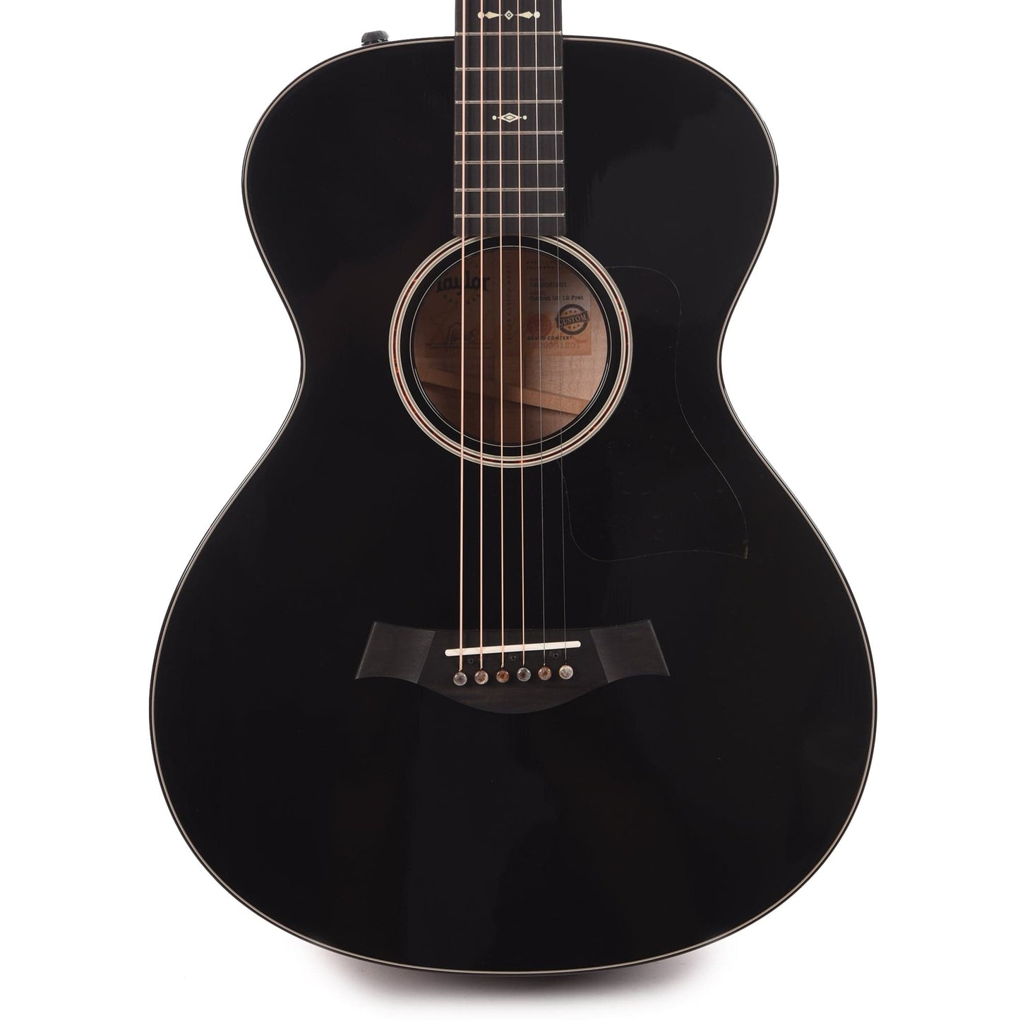 Taylor Custom Grand Concert 12-Fret Sitka/Flame Maple w/Black Top & Vintage Sunburst Back/Sides/Neck Acoustic Guitars / Concert