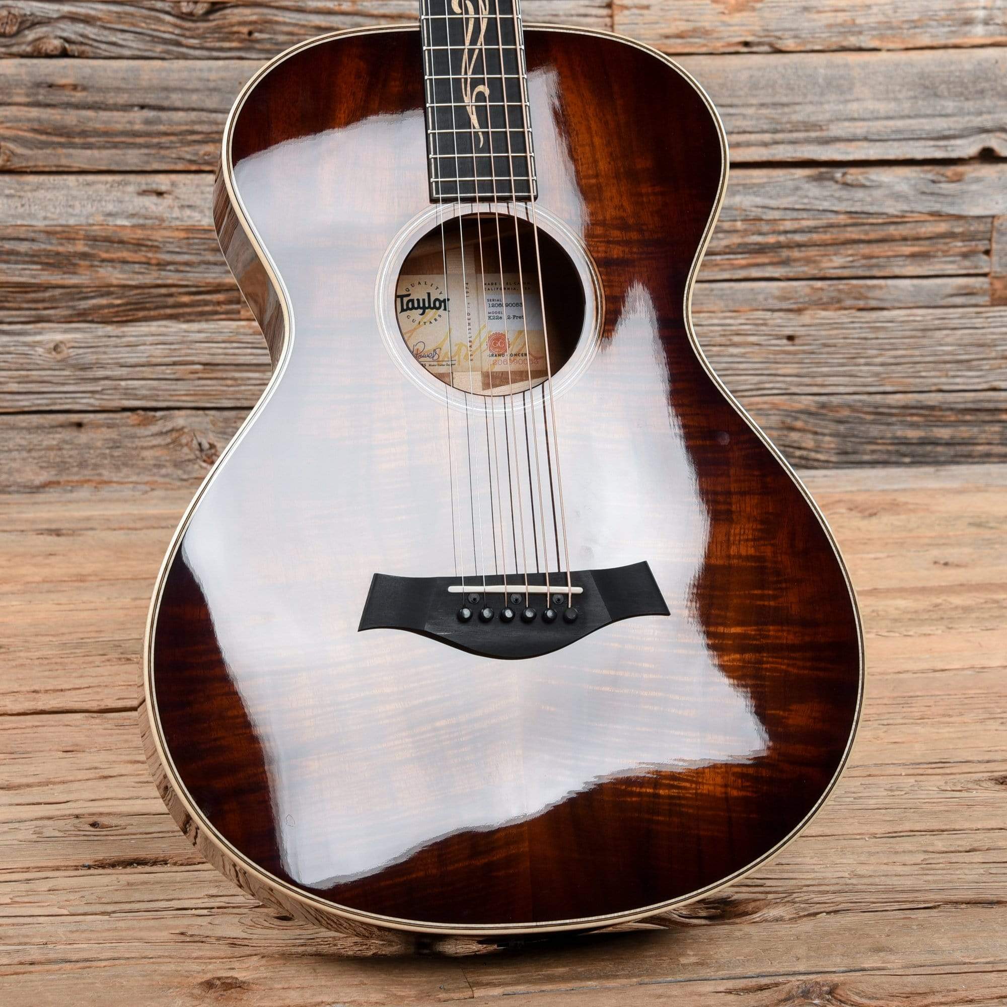 Taylor K22e 12-Fret Shaded Edge Burst 2020 LEFTY Acoustic Guitars / Concert