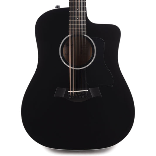 Taylor 250ce-BLK Plus 12-String Dreadnought Spruce/Big Leaf Maple Black Acoustic Guitars / Dreadnought