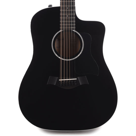 Taylor 250ce-BLK Plus 12-String Dreadnought Spruce/Big Leaf Maple Black Acoustic Guitars / Dreadnought