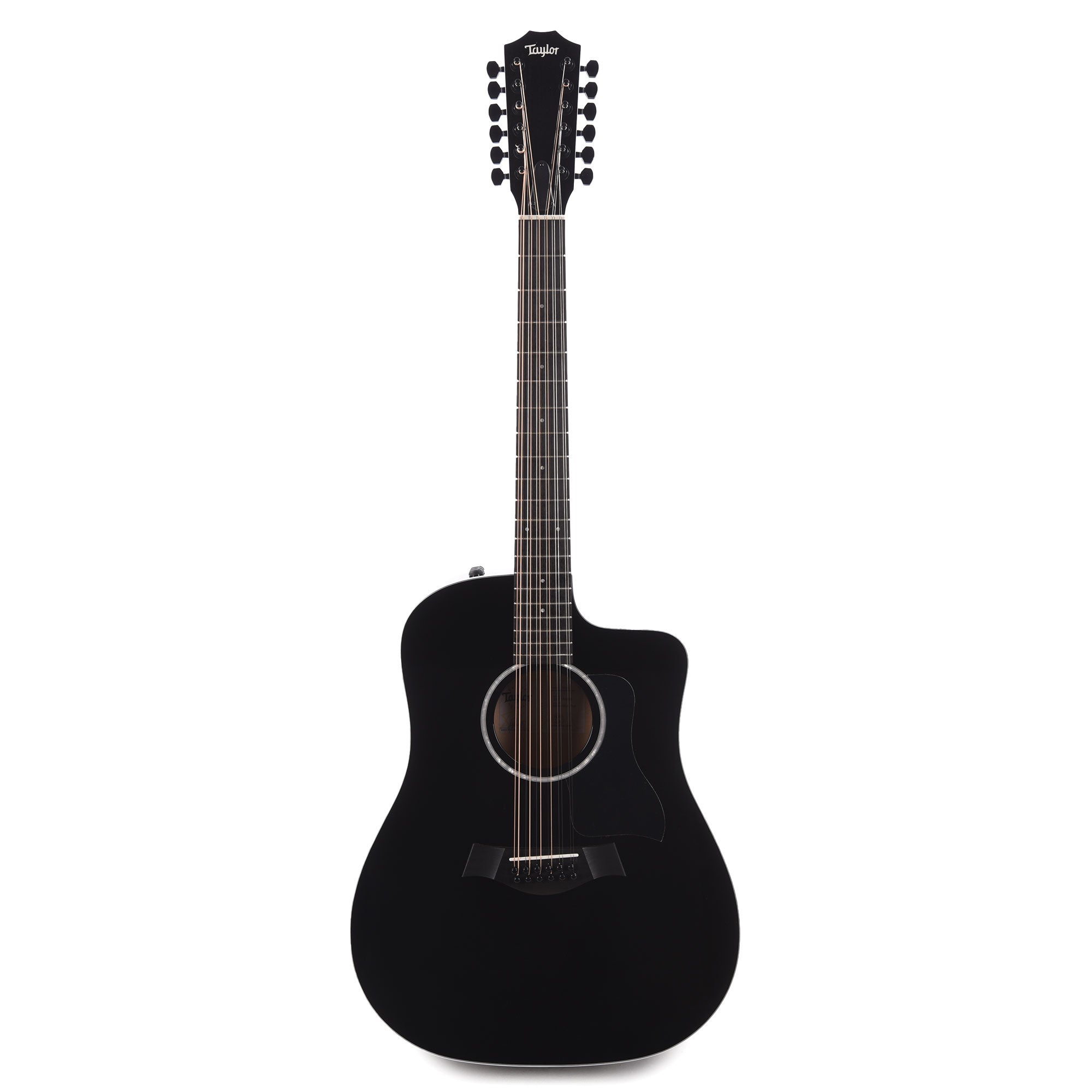 Taylor 250ce-BLK Plus 12-String Dreadnought Spruce/Big Leaf Maple Black Acoustic Guitars / Dreadnought