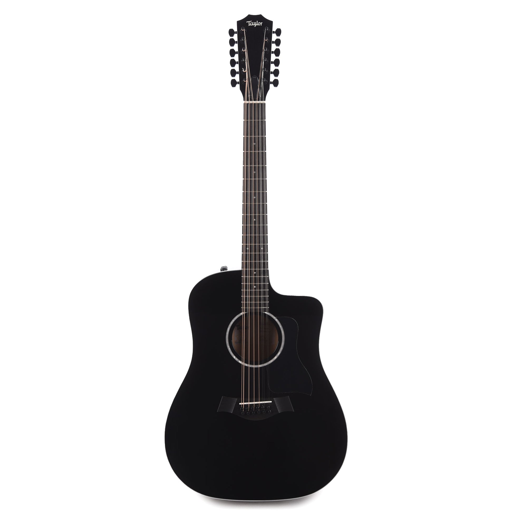 Taylor 250ce-BLK Plus 12-String Dreadnought Spruce/Big Leaf Maple Black Acoustic Guitars / Dreadnought