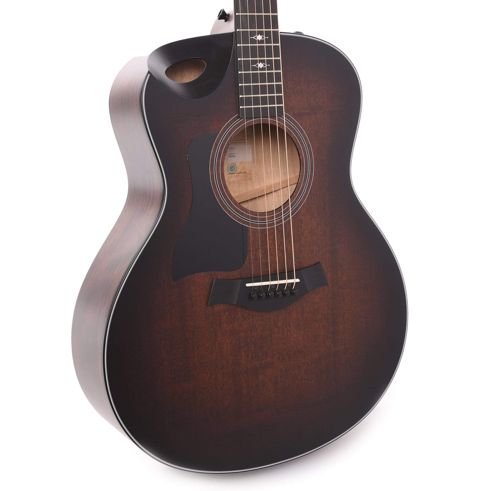 Taylor 326ce LEFTY Grand Symphony Mahogany/Urban Ash Shaded Edgeburst ES2 Acoustic Guitars / Jumbo