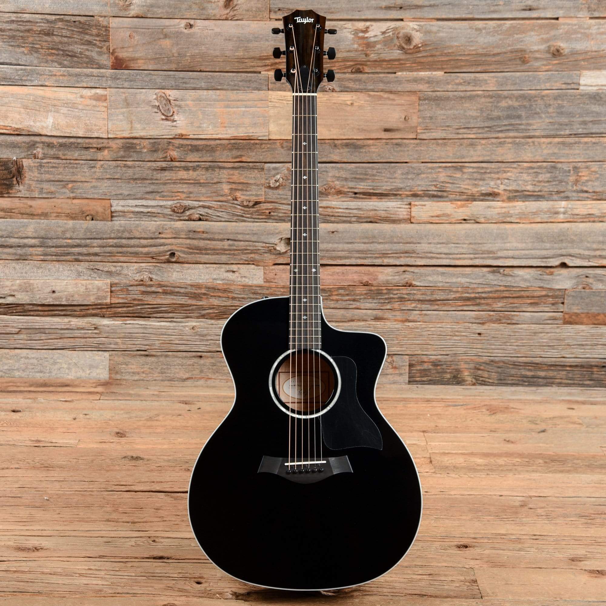 Taylor 214ce-BLK Deluxe Grand Auditorium Sitka/Maple Black ES2 Acoustic Guitars / OM and Auditorium
