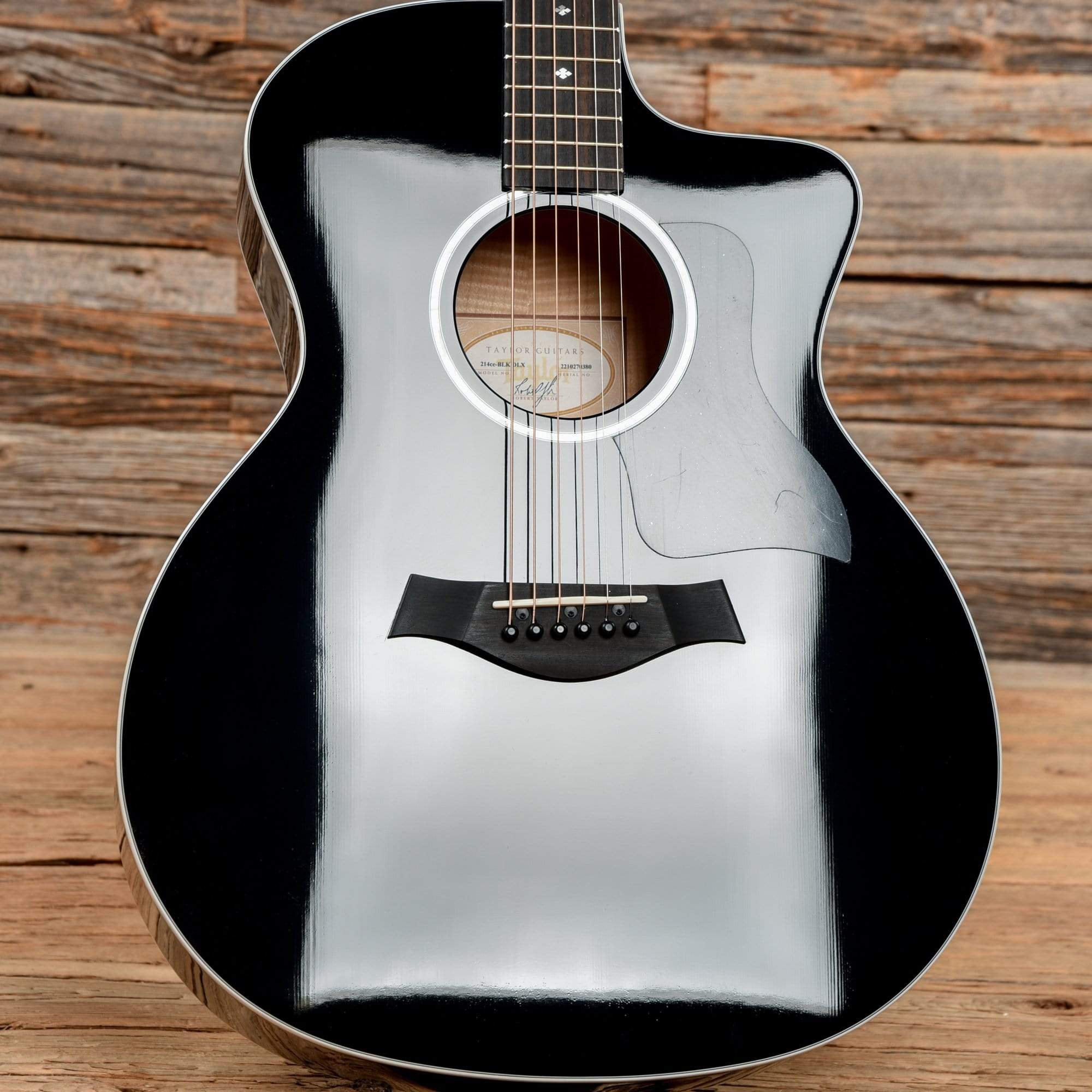 Taylor 214ce-BLK Deluxe Grand Auditorium Sitka/Maple Black ES2 Acoustic Guitars / OM and Auditorium