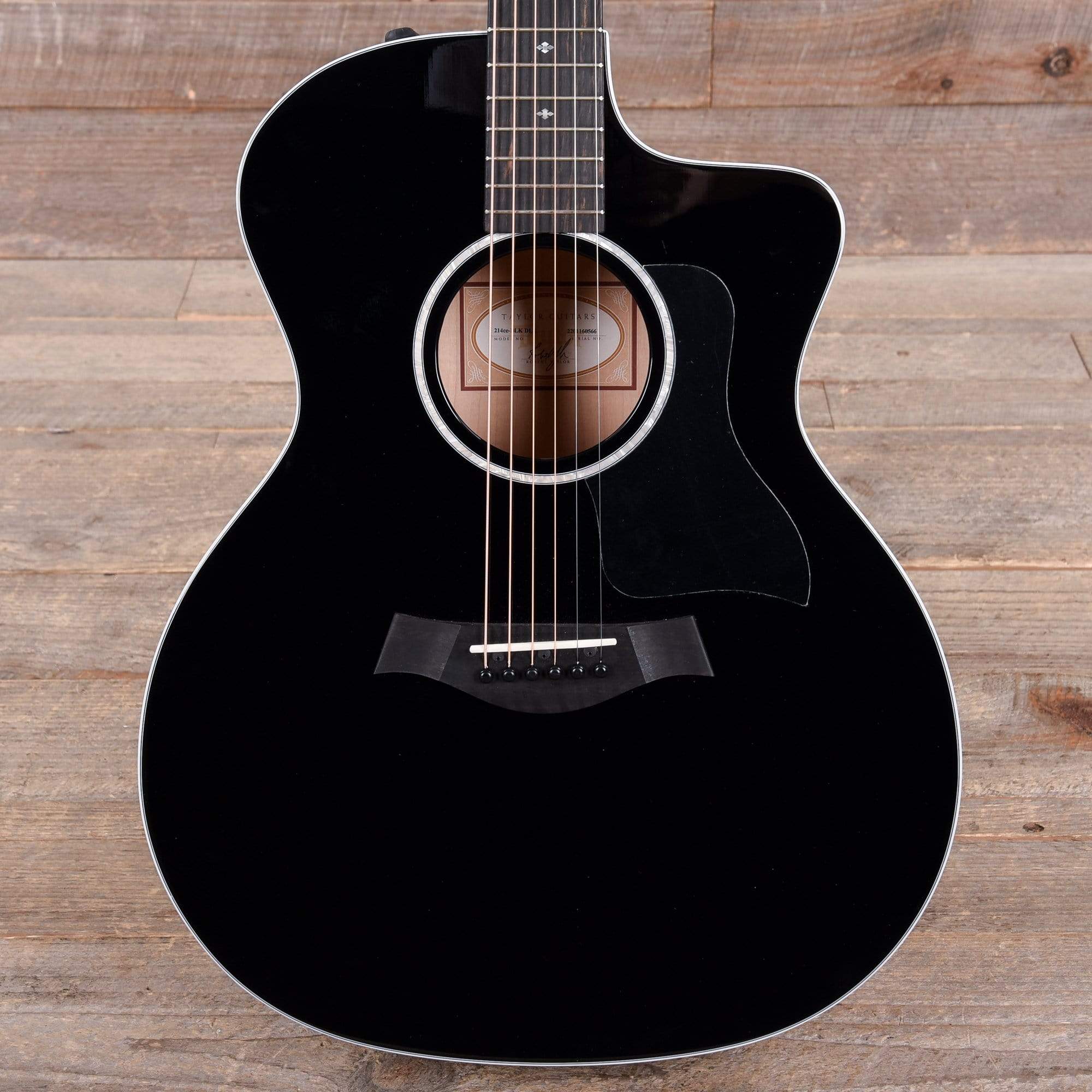 Taylor 214ce-BLK Deluxe Grand Auditorium Sitka/Maple Black ES2 Acoustic Guitars / OM and Auditorium