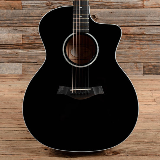 Taylor 214ce-BLK DLX Black 2019 Acoustic Guitars / OM and Auditorium