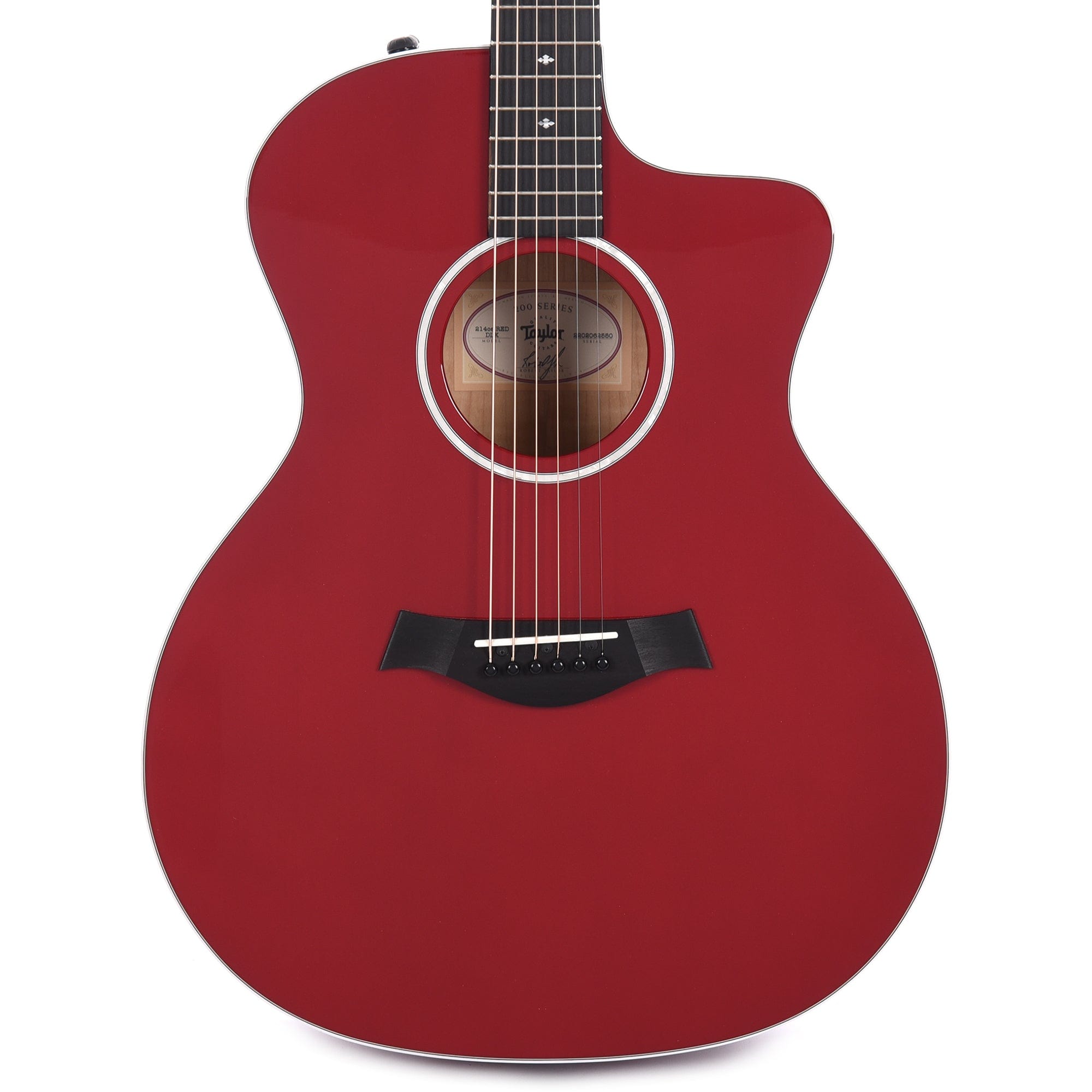 Taylor 214ce-RED Deluxe Grand Auditorium Sitka/Maple Red ES2 Acoustic Guitars / OM and Auditorium