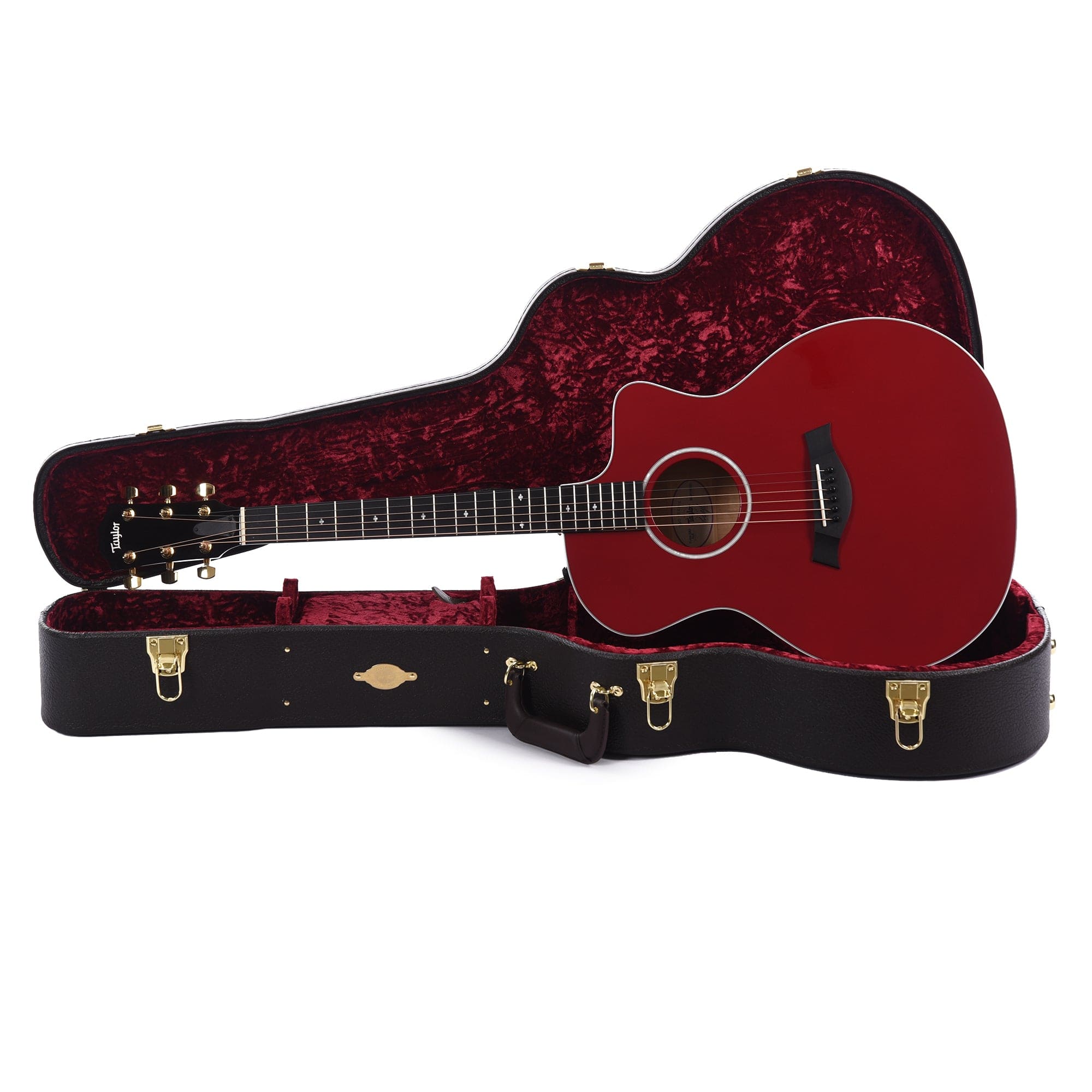 Taylor 214ce-RED Deluxe Grand Auditorium Sitka/Maple Red ES2 Acoustic Guitars / OM and Auditorium