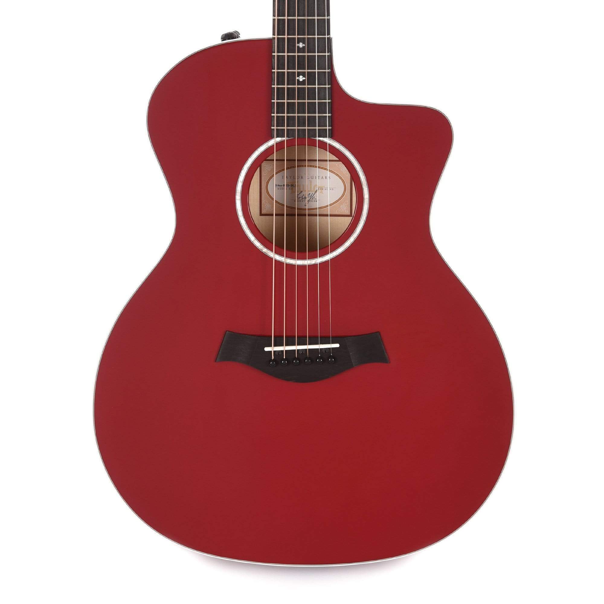 Taylor 214ce-RED DLX Grand Auditorium Red Acoustic Guitars / OM and Auditorium