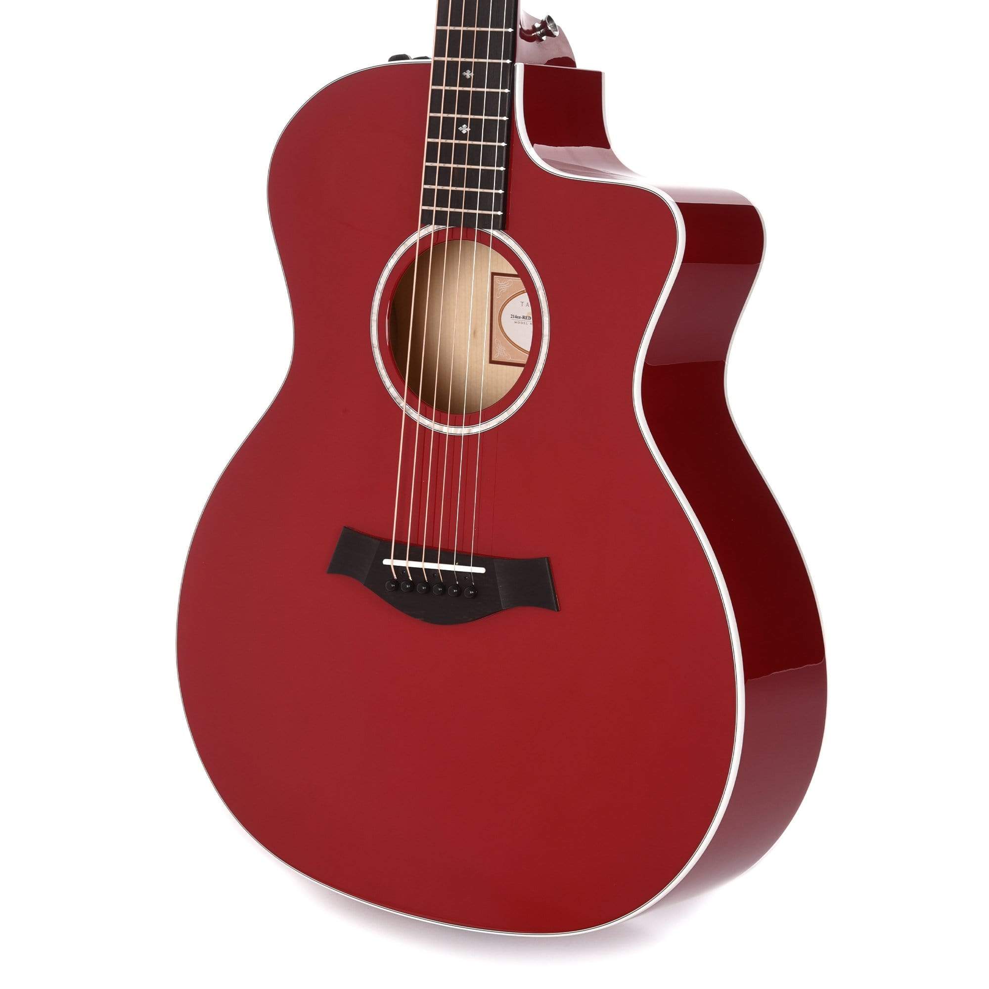 Taylor 214ce-RED DLX Grand Auditorium Red Acoustic Guitars / OM and Auditorium