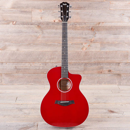 Taylor 214ce-RED DLX Grand Auditorium Red Acoustic Guitars / OM and Auditorium