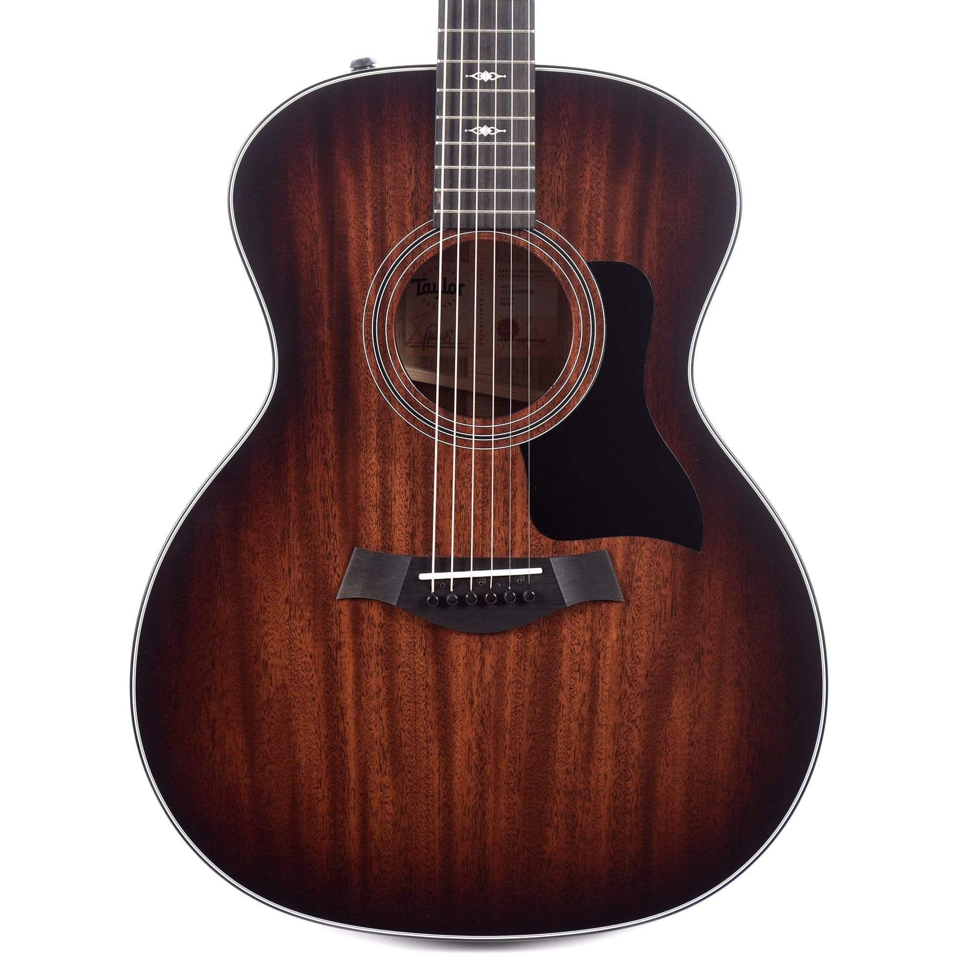 Taylor 324e Grand Auditorium Tropical Mahogany/Tasmanian Blackwood Shaded Edgeburst ES2 w/V-Class Bracing Acoustic Guitars / OM and Auditorium
