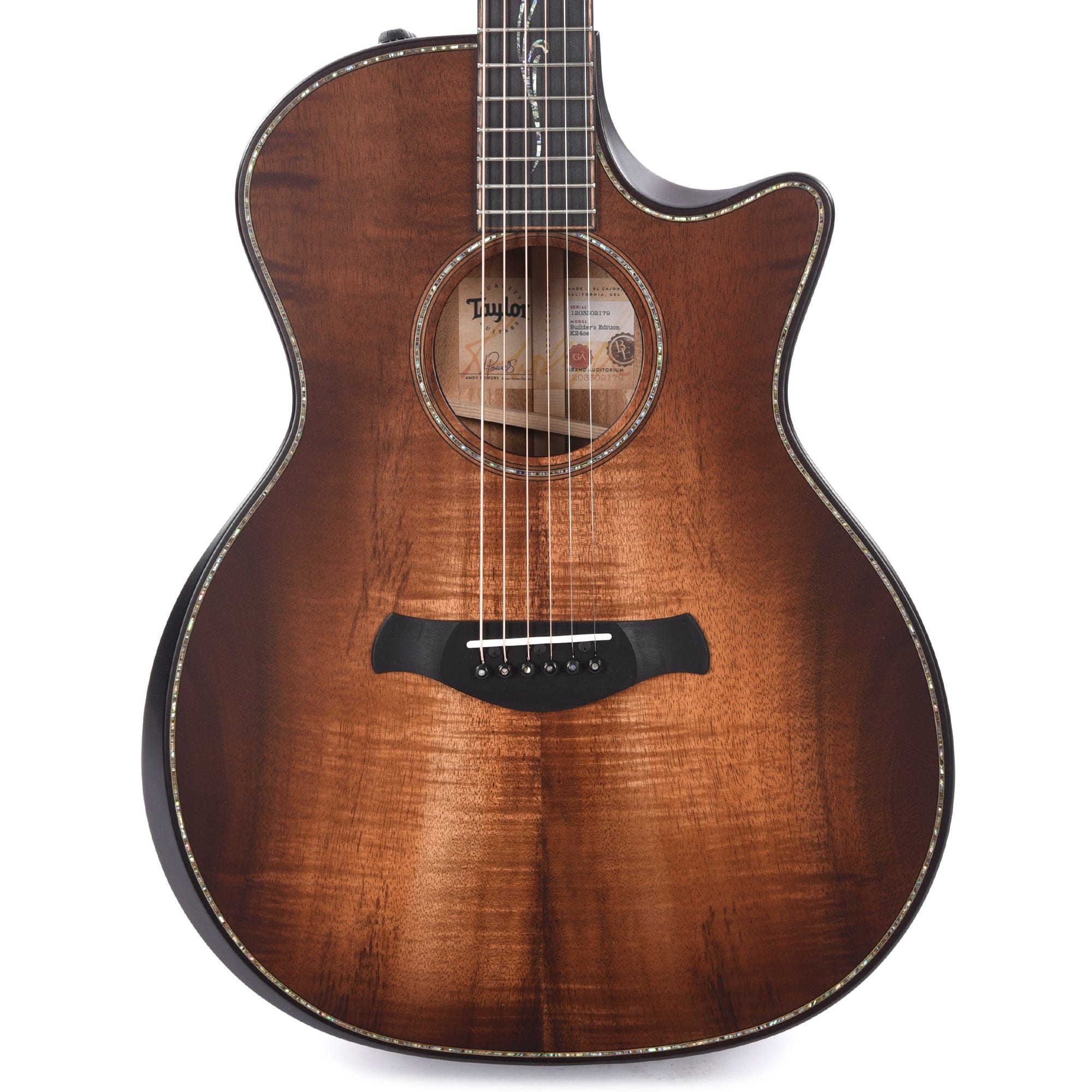 Taylor K24ce Builder's Edition Grand Auditorium Kona Burst ES2 Acoustic Guitars / OM and Auditorium