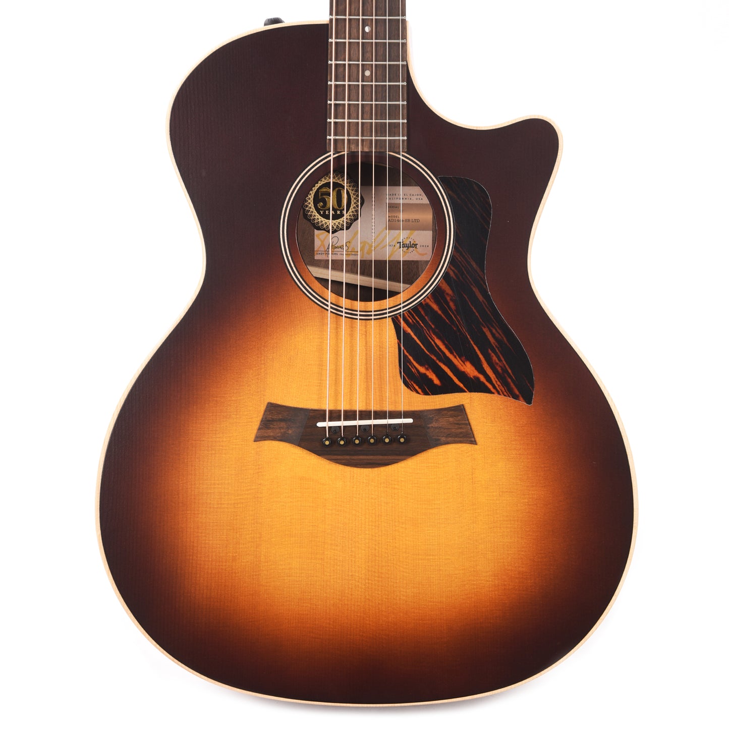 Taylor Limited 50th Anniversary AD14ce-SB Grand Auditorium Spruce/Walnut Tobacco Sunburst Acoustic Guitars / OM and Auditorium