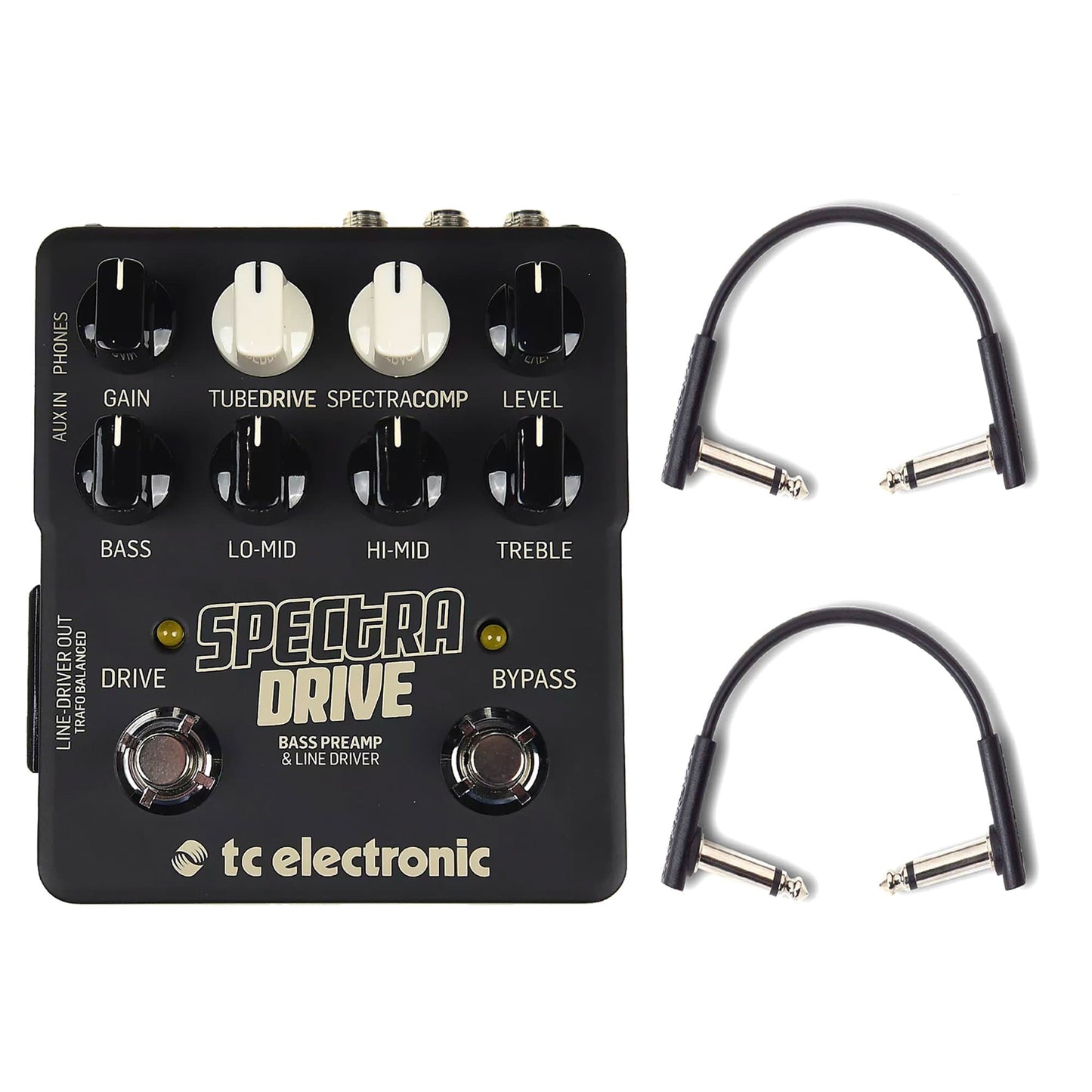 TC Electronic Spectra Drive Bass Pre w/RockBoard Flat Patch Cables Bundle Effects and Pedals / Bass Pedals