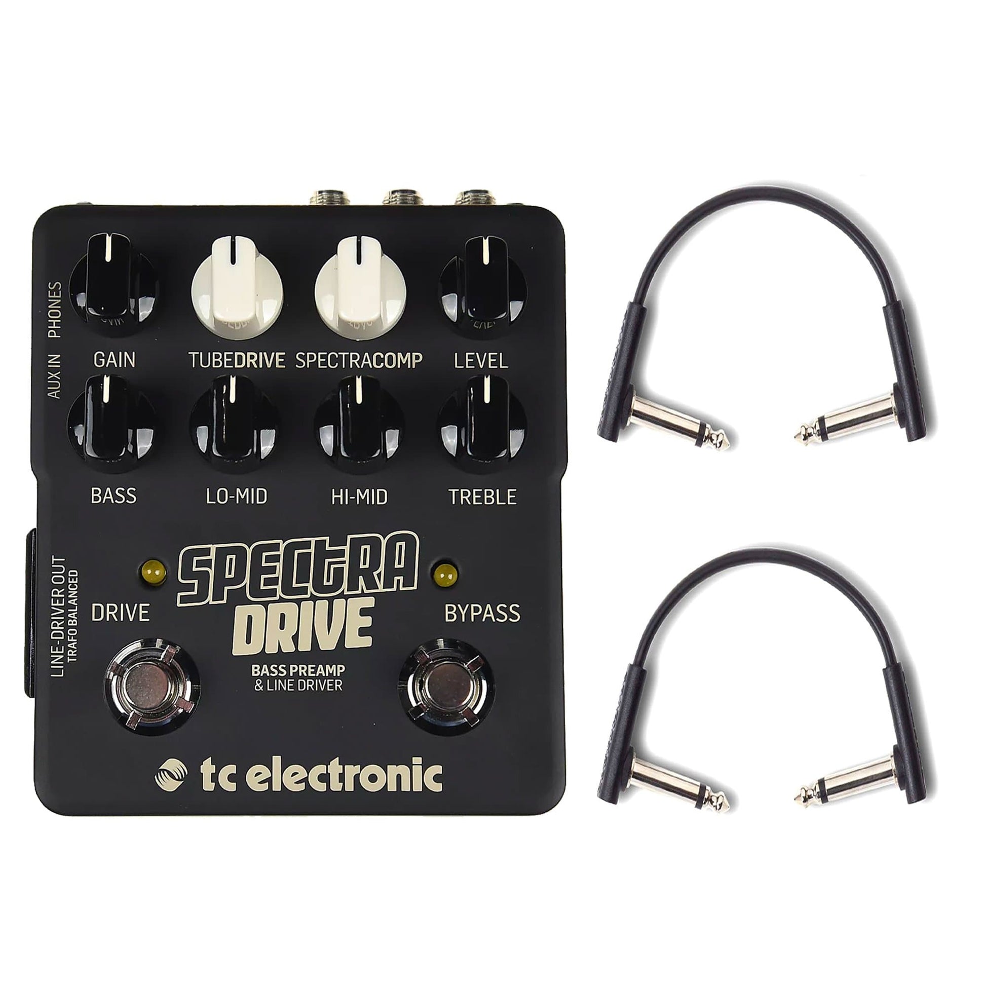 TC Electronic Spectra Drive Bass Pre w/RockBoard Flat Patch Cables Bundle Effects and Pedals / Bass Pedals