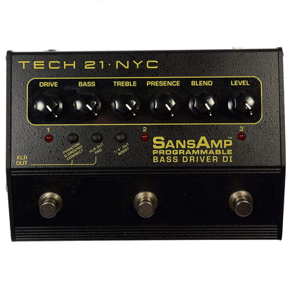 Tech 21 SansAmp 3 Channel Prog Bass Driver DI Effects and Pedals / Overdrive and Boost