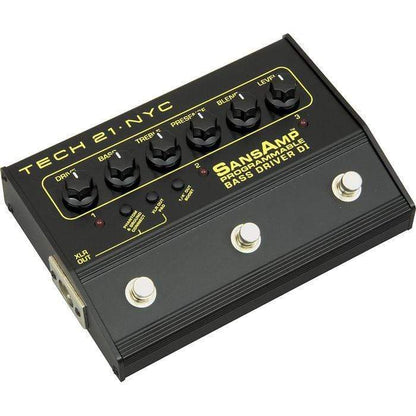 Tech 21 SansAmp 3 Channel Prog Bass Driver DI Effects and Pedals / Overdrive and Boost