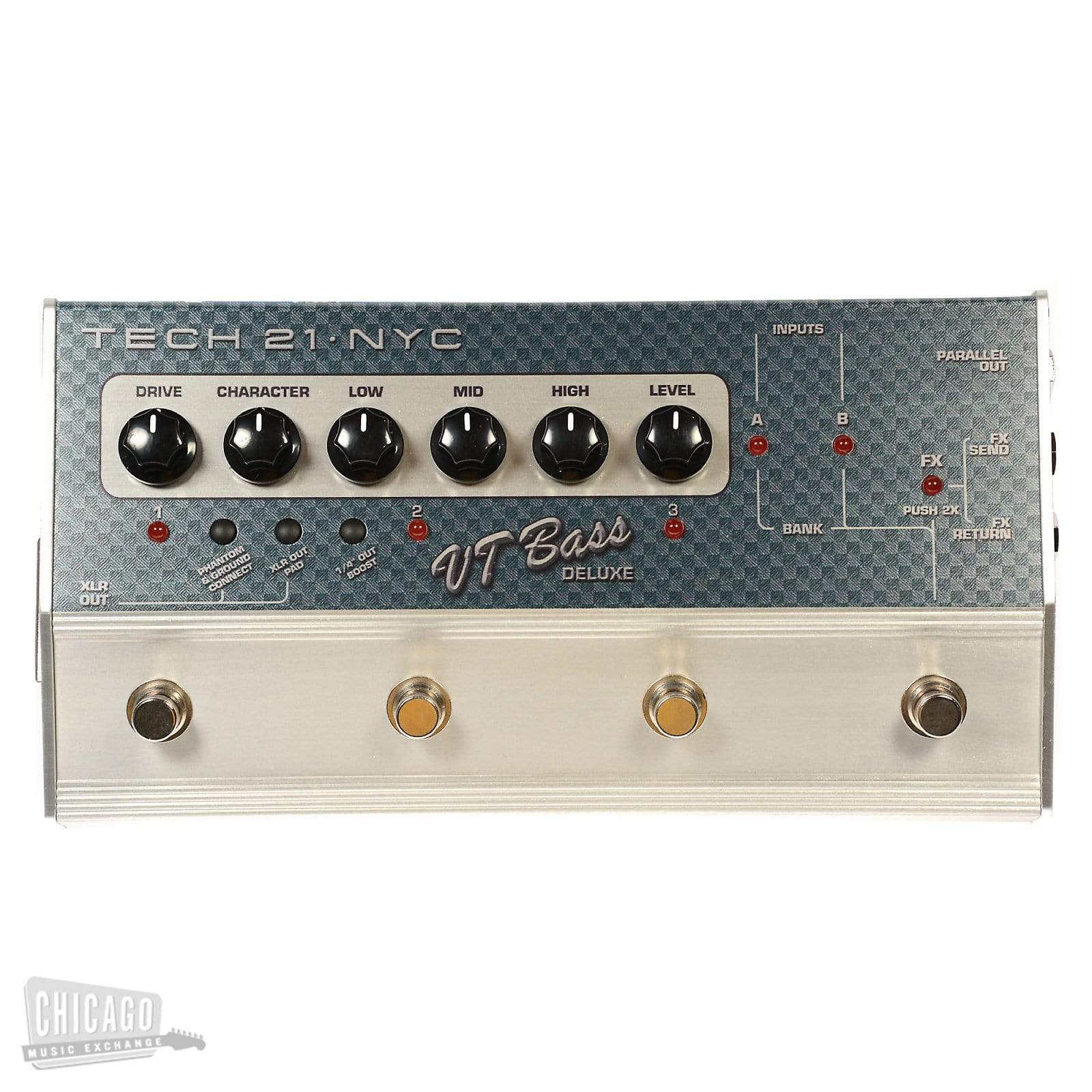 Tech 21 SansAmp Character Series VT Bass Deluxe Distortion Pedal Effects and Pedals / Overdrive and Boost