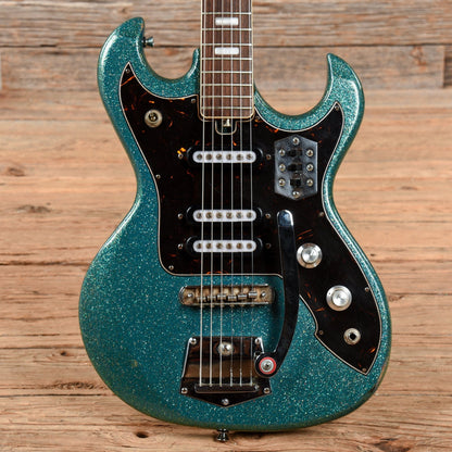 Teisco Surfcaster Aquamarine Sparkle 1960s Electric Guitars / Solid Body