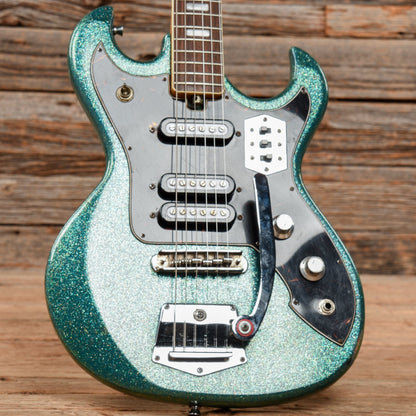 Teisco Surfcaster Aquamarine Sparkle 1960s Electric Guitars / Solid Body