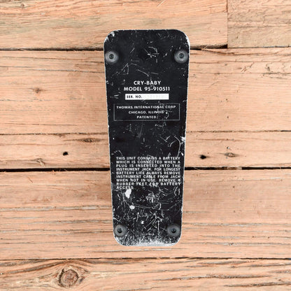 Thomas Organ Co. Cry-Baby Model 95-910511 Wah Pedal  1970s Effects and Pedals / Wahs and Filters