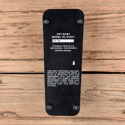 Thomas Organ Co. Cry-Baby Model 95-910511 Wah Pedal  1974 Effects and Pedals / Wahs and Filters