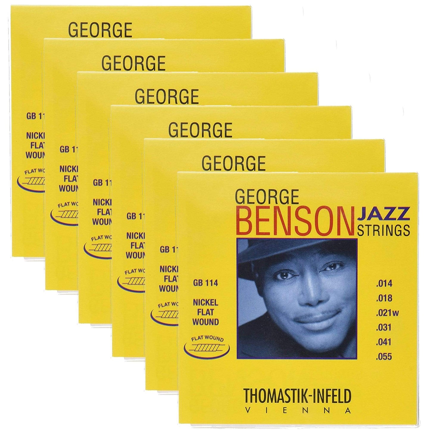 Thomastik GB114 George Benson Flat 14-55 (6 Pack Bundle) Accessories / Strings / Guitar Strings