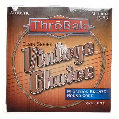 ThroBak Round Wound Phosphor Bronze Round Core Medium Acoustic String Set (13-56) Accessories / Strings / Guitar Strings