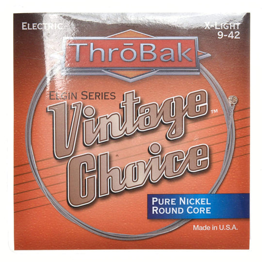 ThroBak Round Wound Pure Nickel Round Core X-Light Electric String Set (9-42) Accessories / Strings / Guitar Strings