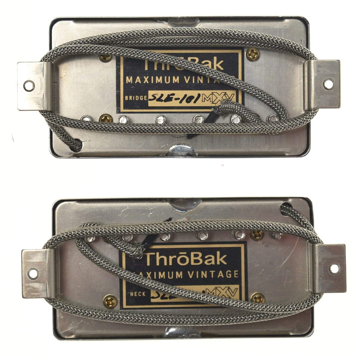 ThroBak SLE-101 Shiny Nickel Pair Parts / Guitar Pickups
