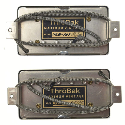 ThroBak SLE-101 Shiny Nickel Pair Parts / Guitar Pickups