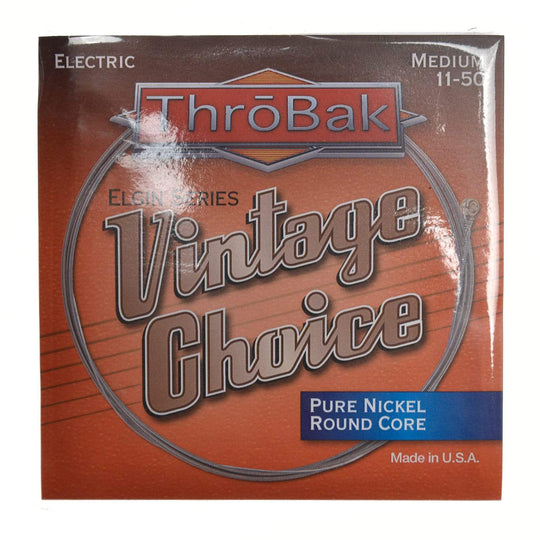 ThroBak Round Wound Pure Nickel Round Core Medium Electric String Set (11-50)